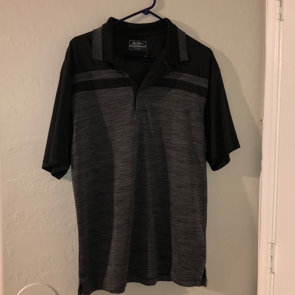 Men’s Black and Gray Polo Light weight Performance